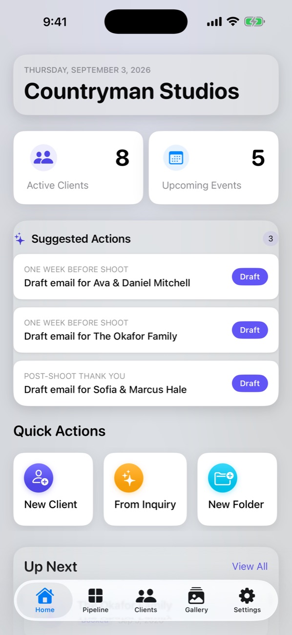 Studio CRM screenshot